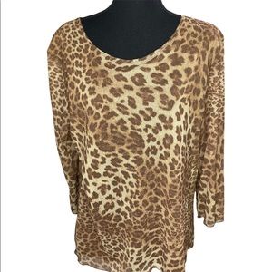 Shimmer Leopard Print Blouse